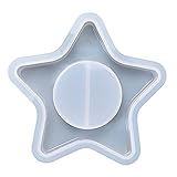 Yushu - Kerzenhalter Harzformen, fünfzackige Stern-Kerzenleuchter Epoxidharzform, Kerzenhalter Silikonform, DIY Handwerk Schmuck, Heimdekorationen Gießwerkzeuge