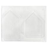Rayher Hobby 36059000 Gießform 2 Häuser, Tiefe 3 cm, Pet, Beton Gießformen, ideal zum Ausgießen mit Kreativ-Beton, Raysin-Gießpulver, Wachs, Seife, Transparent, 13,5-16,5 cm