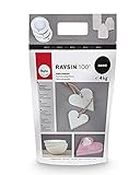 Rayher 34409102 Raysin 100 Gießpulver, 4kg, Gießmasse weiß, Reliefgießpulver, lufthärtend und geruchslos