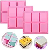 Silikon Seife Form, 6 Mulden DIY Seife Formen, in Rechteck Form zum Backen Kuchenform Biscuit Schokolade Schimmel, Ice Cube Tray, Premium Silikon Seife Bar und Kunstharz Form für Homemade Craft
