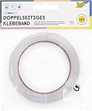 Folia 55022 Doppelseitiges Klebeband, 5mm x 18m, klar