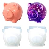 2 Stück Kerzenform Aus Silikon 3D Piggy Kerzenseifenform, DIY-Silikonform In Lebensmittelqualität, Silikonformen Kerzen, Glücksschwein Gießformen Silikon Schweinchen für Weihnachten, Tischdekoration