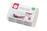 Rayher 34227000 Kreativ- Seife, hautfreundlich, Block 600 g, handgemacht, Wellness zum Selbermachen, 100% vegan, frei von tierischen Fetten und Ölen, Handseife, feste Seife, transparent/weiß