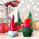 Souarts Weihnachtsmann Kerzenform Resin Silikonform Epoxidharz Formen Silikon, DIY Gießform Harz Silikonformen für Weihnachtsdeko Figuren Wichtel Weihnachten Zwerg(Weiss typ1+2)
