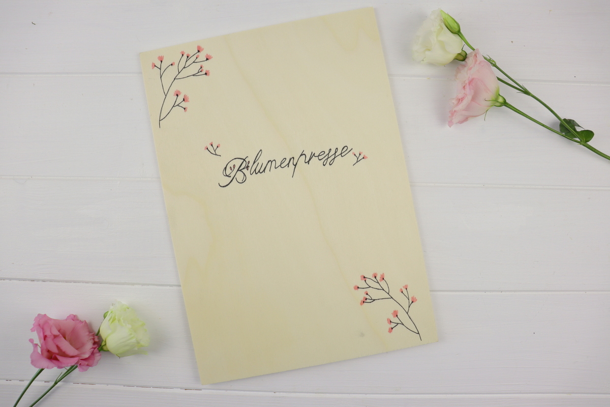 DIY selbstgebaute Blumenpresse aus Holz